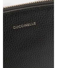 COCCINELLE ROUNDED ENVELOPE Lederclutch Schwarz - Damentaschen - 4