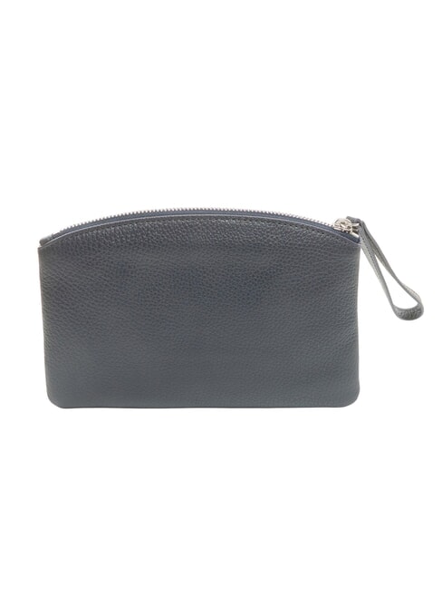 ROUNDED ENVELOPE Lederclutch Mitternachtsblau - Damentaschen