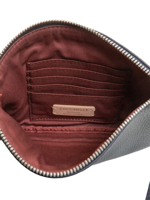 ROUNDED ENVELOPE Lederclutch Mitternachtsblau - Damentaschen