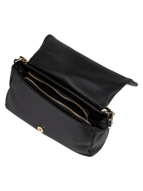 LENA Schultertasche mit Schultergurt Schwarz - Damentaschen