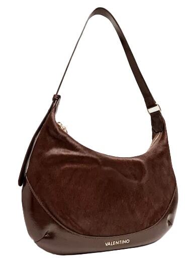 APOLLINE Schultertasche, Leder Kaffee" - Damentaschen