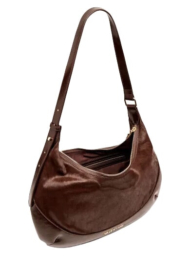 APOLLINE Schultertasche, Leder Kaffee" - Damentaschen