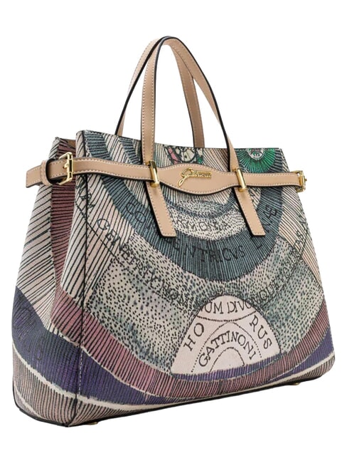 PLANETARIUM Handtasche mit Schulterriemen und Clutch Aquarell/Beige - Damentaschen