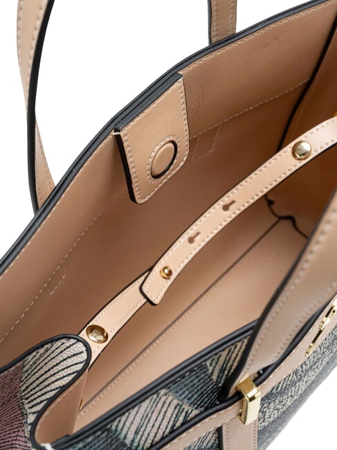 PLANETARIUM Handtasche mit Schulterriemen und Clutch Aquarell/Beige - Damentaschen