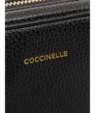 COCCINELLE ALPHA Kleine Schultertasche aus Leder Schwarz - Damentaschen - 4