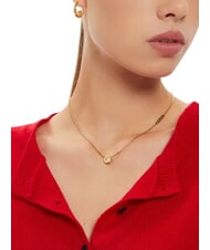 GUESS STYLISH GUESS Halskette, m&uuml;nzf&ouml;rmig mit Logo gelbes Gold - Halsketten - 4