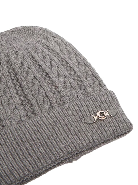 FRANCES KNITTED Strickm&uuml;tze mit B&uuml;ndchen grau - M&uuml;tzen/H&uuml;te