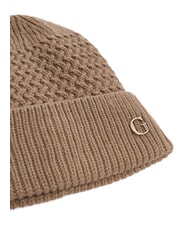 GUESS KNITTED Kappe mit Umschlag und Logo an der Seite BEIGE - M&uuml;tzen/H&uuml;te - 3