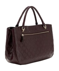 GUESS CARMELLA Handtasche mit Schulterriemen burgunderrotes Logo - Damentaschen - 3