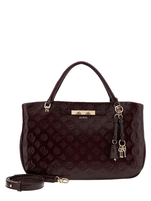 CARMELLA Handtasche mit Schulterriemen burgunderrotes Logo - Damentaschen