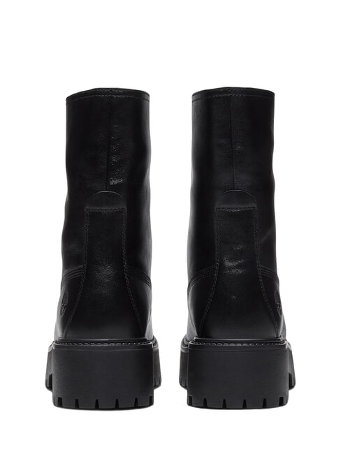 STONE STREET Lederstiefeletten schwarzes Vollkorn - Damenschuhe