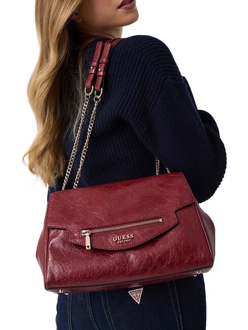 ANTONIA Schultertasche mit zwei Henkeln ROT - Damentaschen