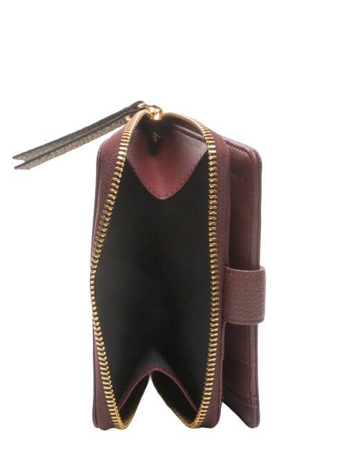 BIRDIE Mittelgro&szlig;e Ledergeldb&ouml;rse Merlot/Natural Op - Brieftaschen Damen