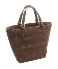 BORBONESE SUEDE LOGO Handtasche Einkaufstasche - Damentaschen