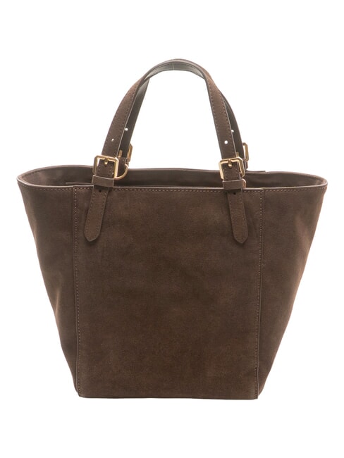 SUEDE LOGO Handtasche Einkaufstasche dunkler Kopf - Damentaschen