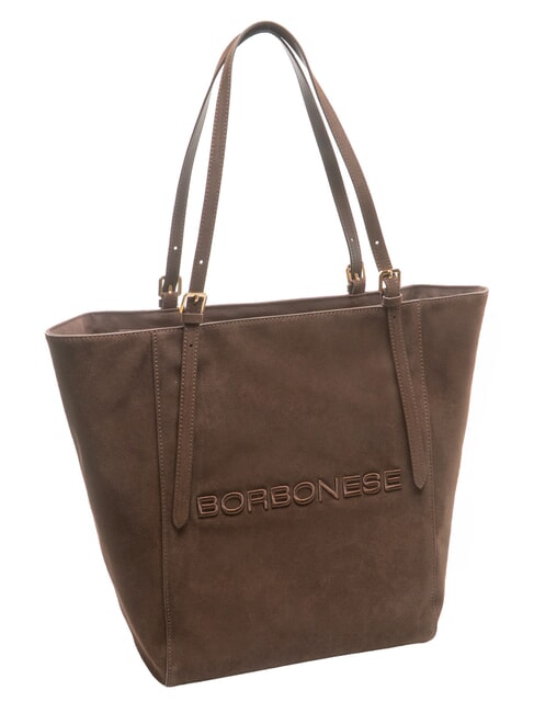 SUEDE LOGO Schultertasche dunkler Kopf - Damentaschen