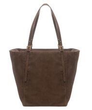 BORBONESE SUEDE LOGO Schultertasche dunkler Kopf - Damentaschen - 4