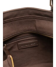 BORBONESE SUEDE LOGO Schultertasche dunkler Kopf - Damentaschen - 5