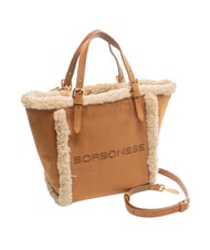 BORBONESE SUEDE LOGO Handtasche mit Schulterriemen Leder - Damentaschen - 3