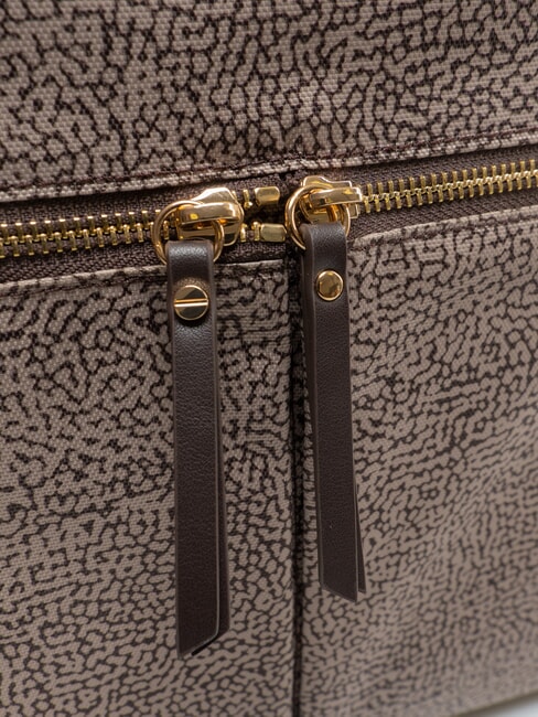 FLEXOS ZIP Handtasche mit Schulterriemen natur op/dunkelbraun - Damentaschen
