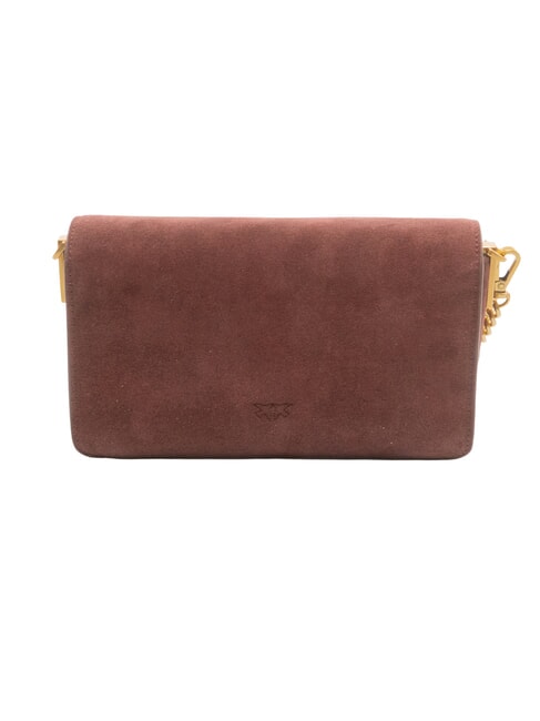 LOVE ONE SLOUCHY Kleine Schultertasche aus Leder Burgunder-Antikgold - Damentaschen