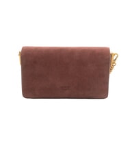 PINKO LOVE ONE SLOUCHY Kleine Schultertasche aus Leder Burgunder-Antikgold - Damentaschen - 4