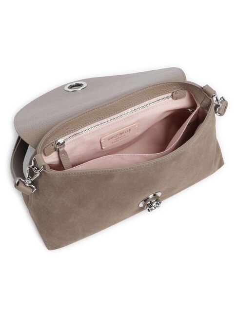 NIKLA SUEDE BIMATERIAL Umh&auml;ngetasche warmes Taupe - Damentaschen
