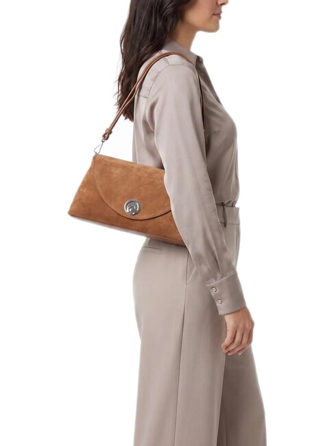 NIKLA SUEDE BIMATERIAL Umh&auml;ngetasche Cognac - Damentaschen
