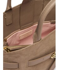 COCCINELLE SABINE SUEDE BICOLOR Handtasche mit Schulterriemen warmes Taupe - Damentaschen - 4
