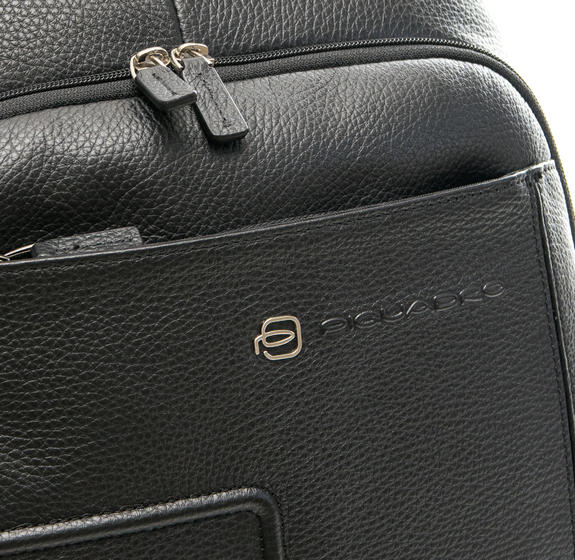 Rucksack Linie VIBE out, in Leder, Notebookhalter bis 13 " Schwarz - PC-Rucks&auml;cke